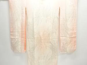 尾長鳥模様織り出し単衣振袖用長襦袢(刺繍衿付き)